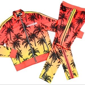 Rockstar Eves Palm Print Set (Red)